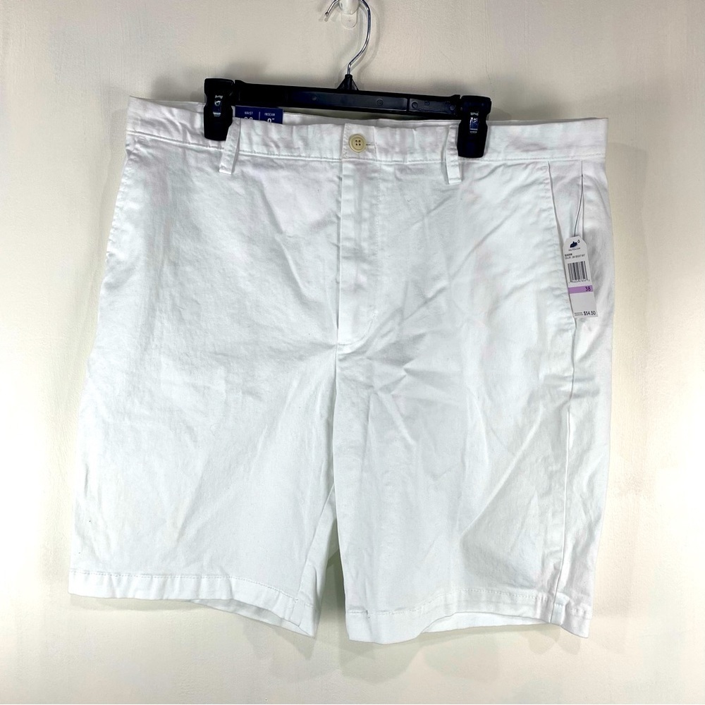 Nautica: Men's Classic Fit Deck Short Stretch White Cargo Chino Shorts 38 (NWT)‎